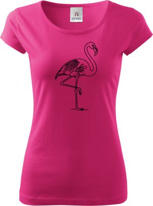 Divoká linie plameňák, černý potisk