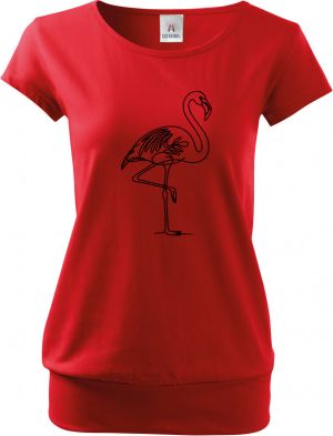 Divoká linie plameňák, černý potisk