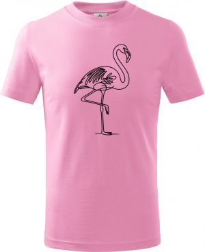 Divoká linie plameňák, černý potisk