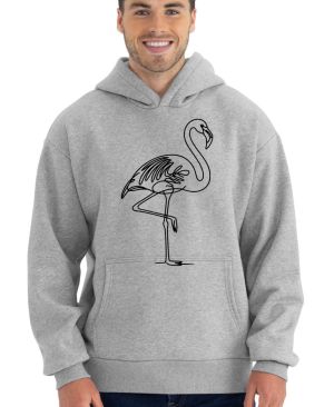 Divoká linie plameňák, černý potisk