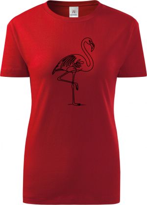 Divoká linie plameňák, černý potisk