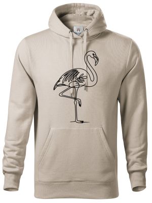 Divoká linie plameňák, černý potisk