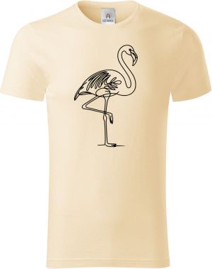 Divoká linie plameňák, černý potisk