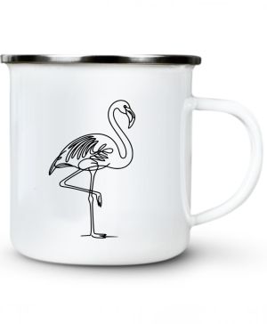 Divoká linie plameňák, černý potisk