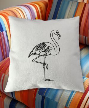 Divoká linie plameňák, černý potisk