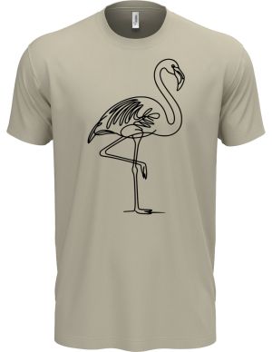 Divoká linie plameňák, černý potisk