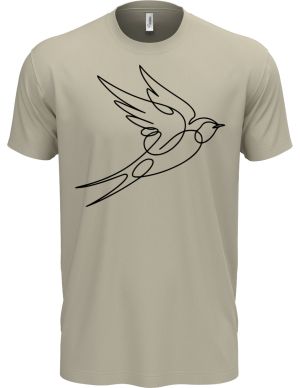 Divoká linie vlaštovka, černý potisk