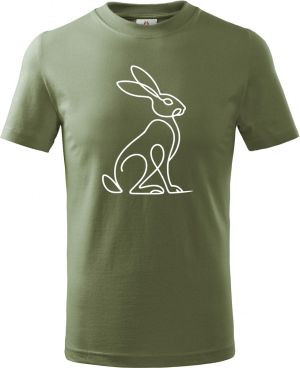 Divoká linie zajíc, bílý potisk