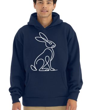 Divoká linie zajíc, bílý potisk