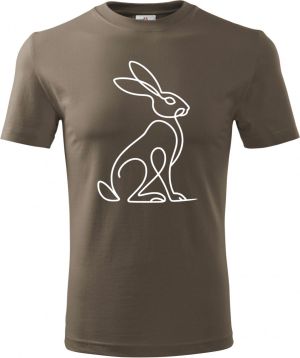 Divoká linie zajíc, bílý potisk