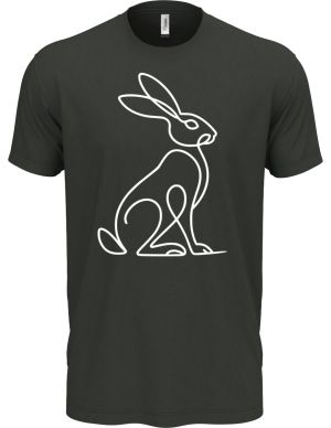 Divoká linie zajíc, bílý potisk