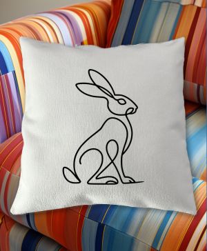 Divoká linie zajíc, černý potisk