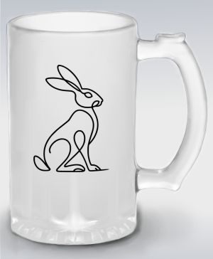 Divoká linie zajíc, černý potisk