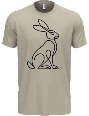 Divoká linie zajíc, černý potisk