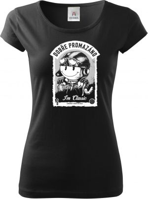 Dobře promazáno, bílý potisk