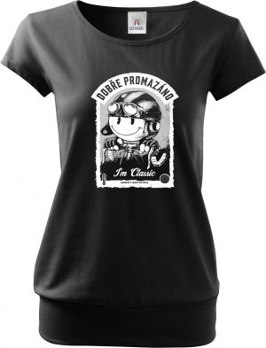 Dobře promazáno, bílý potisk