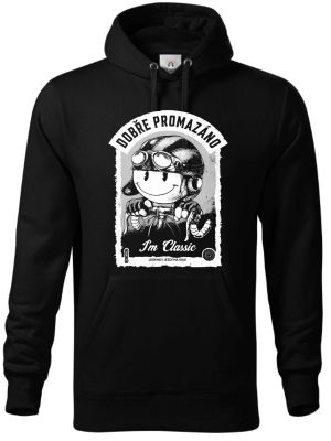 Dobře promazáno, bílý potisk