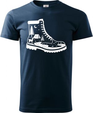 Dobrodružná bota,bílý potisk