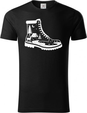 Dobrodružná bota,bílý potisk