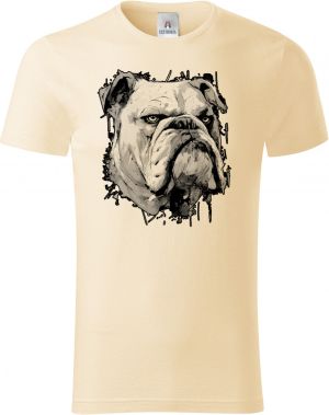 Drsný buldok, černý potisk