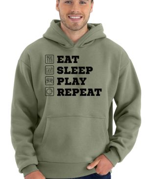 Eat Sleep Play Repeat - černý tisk