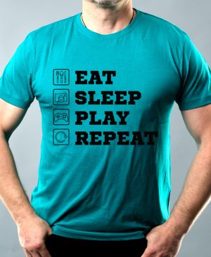 Eat Sleep Play Repeat - černý tisk