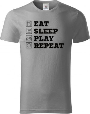 Eat Sleep Play Repeat - černý tisk