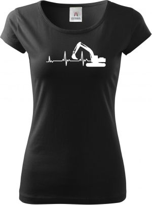 EKG, bagrista, bílý tisk