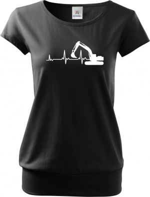 EKG, bagrista, bílý tisk