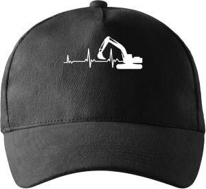 EKG, bagrista, bílý tisk