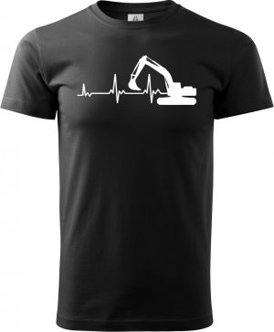 EKG, bagrista, bílý tisk