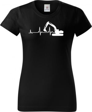 EKG, bagrista, bílý tisk