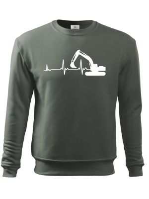 EKG, bagrista, bílý tisk