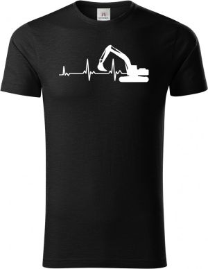 EKG, bagrista, bílý tisk