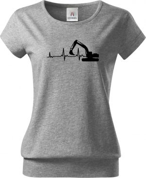 EKG, bagrista, černý tisk