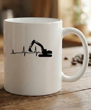 EKG, bagrista, černý tisk