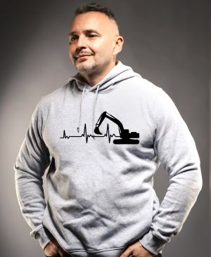 EKG, bagrista, černý tisk