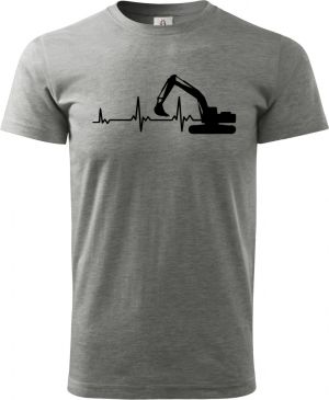 EKG, bagrista, černý tisk