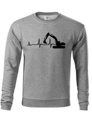 EKG, bagrista, černý tisk