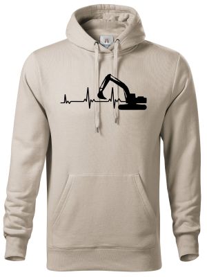 EKG, bagrista, černý tisk