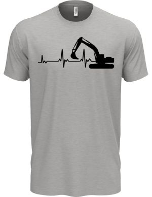 EKG, bagrista, černý tisk