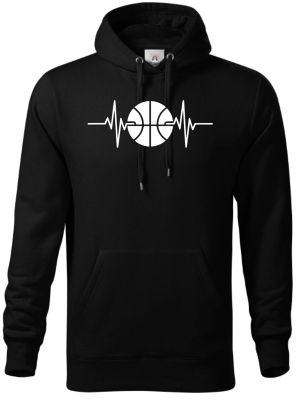 EKG, basketbal, bílý potisk