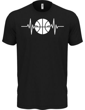 EKG, basketbal, bílý potisk