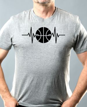 EKG, basketbal, černý potisk