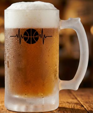 EKG, basketbal, černý potisk