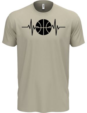 EKG, basketbal, černý potisk