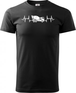 EKG, betonář, bílý tisk