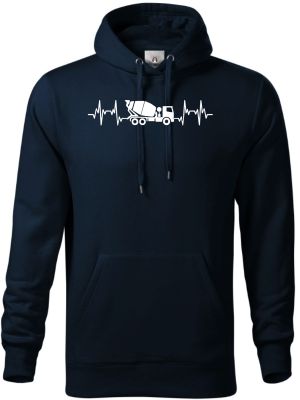 EKG, betonář, bílý tisk