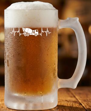 EKG, betonář, bílý tisk