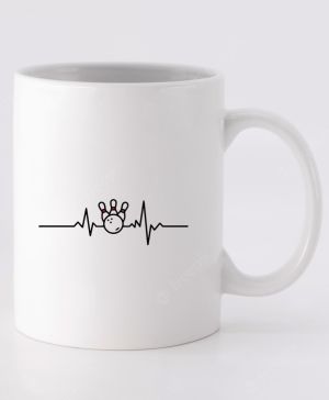 EKG, bowling, černý tisk